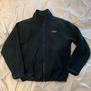 LL Bean Dark Green Fleece Jacket